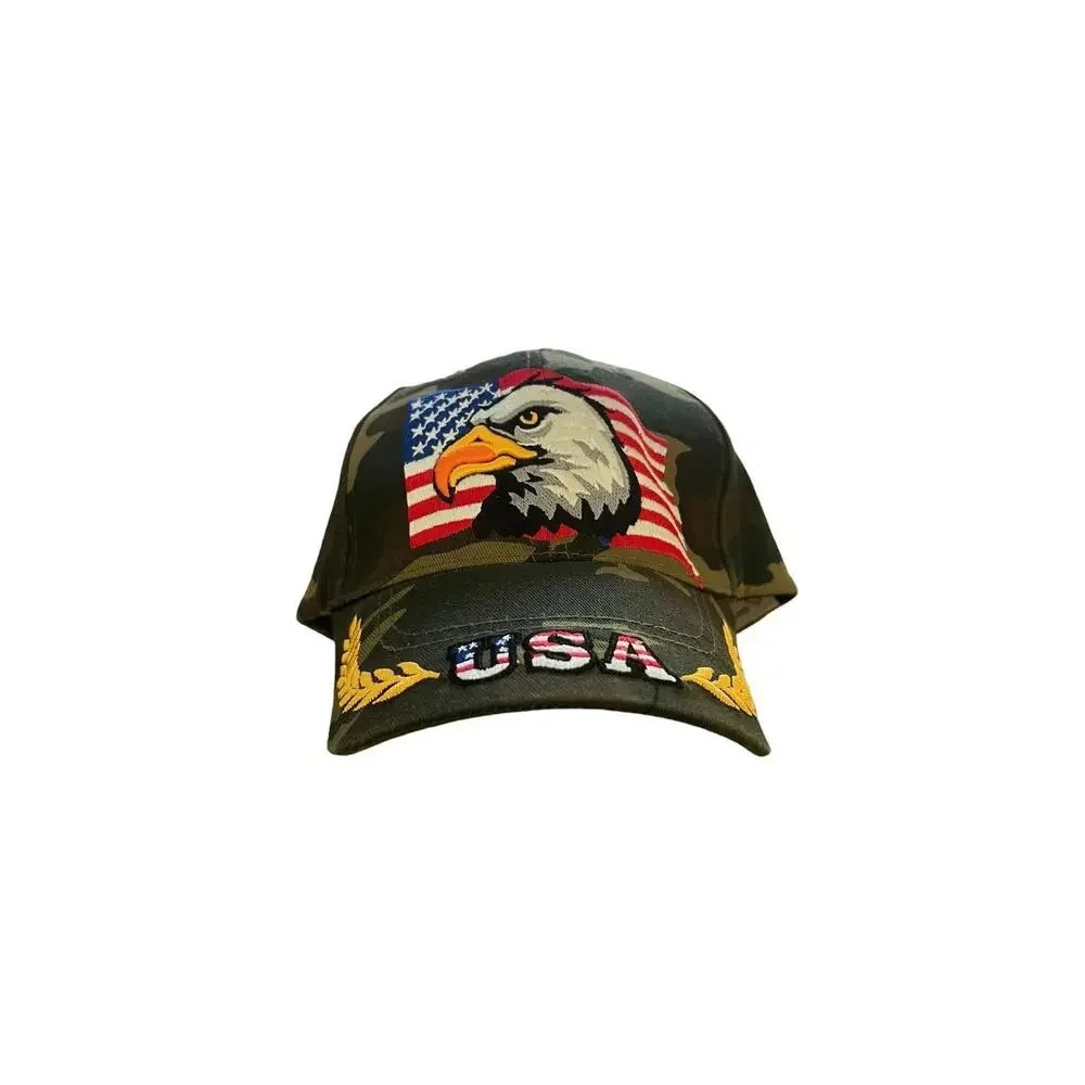 Eagle USA Leaf Flag Men's Camouflage Baseball Cap Hat